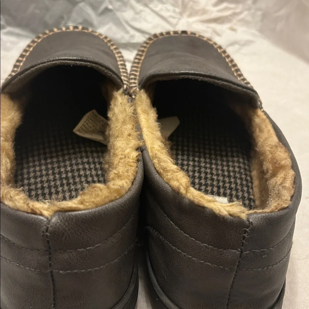 Haggar Brown Loafers with Faux Fur Lining